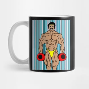 Retro Bodybuilding Lifting Weights Mug